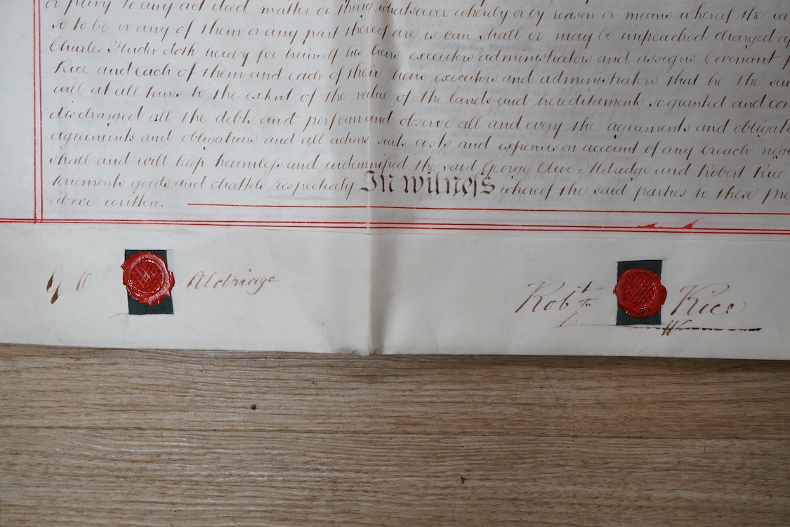 Hampshire Documents - 18th and 19th cents., mostly ms. on parchment and paper; Brockenhurst, Ringwood and New Forest Villages; (approx. 20 items)